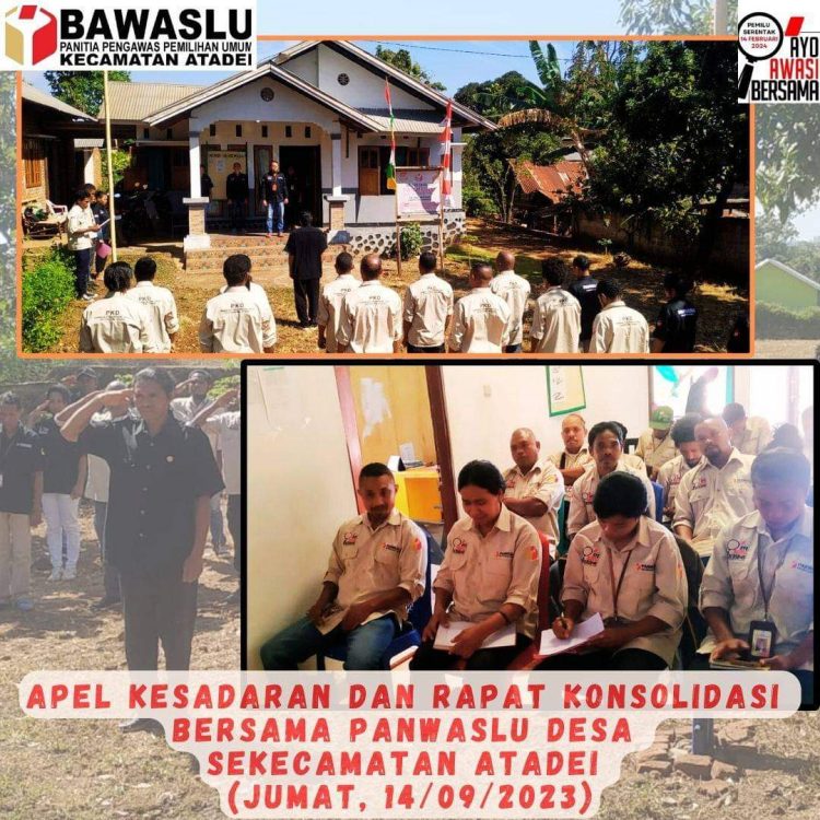 Jelang Pemilu 2024, Panwaslu Atadei Gelar Apel Kesadaran dan Rapat Konsolidasi