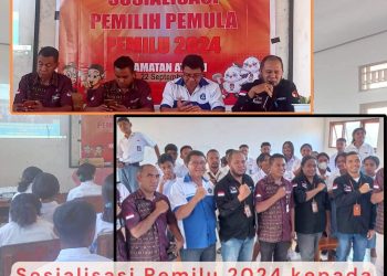 Kawal Demokrasi, PPK dan Panwas Gelar Sosialisasi Pemilu 2024 di SMKN 1 Atadei