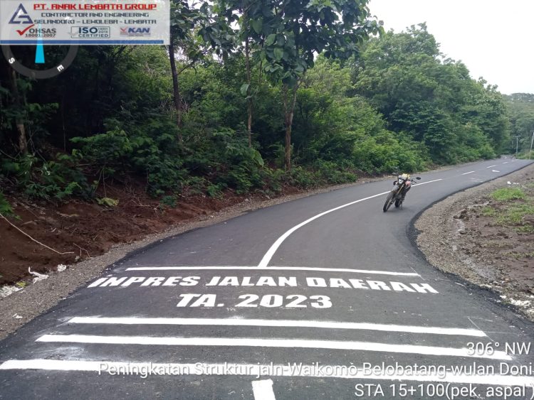 Sudah 100 Persen Hotmiks, Ruas Jalan Waikomo-Belobatang Masuk Tahap Pemeliharaan