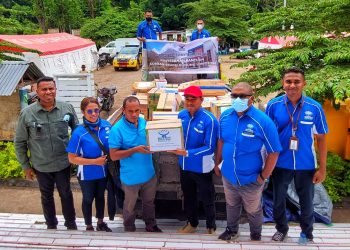 Kopdit Swasti Sari Salurkan 1 Ton Beras dan Kebutuhan Bayi Balita untuk Penyintas Gunung Lewotobi