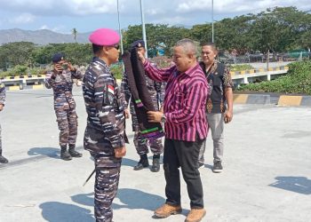 Komandan Pangkalan TNI AL Maumere Kolonel Anjas Wicaksono Kunker di Lembata, Jalin Silahturami dan Kerjasama