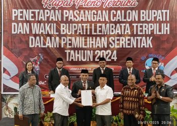 Kanis Tuaq dan Nasir Laode Ditetapkan Pimpin Lembata Periode 2025-2029