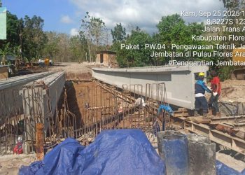 Proyek Jembatan Beliko Hampir Rampung, Progres Capai 60 Persen, Masyarakat Adonara Apresiasi