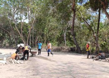 Proyek Hotmiks Jalan Hurung–Ile Pati–Demon Dei, Kontraktor Rekrut Warga Jadi Pekerja, Bukti Berdayakan Masyarakat