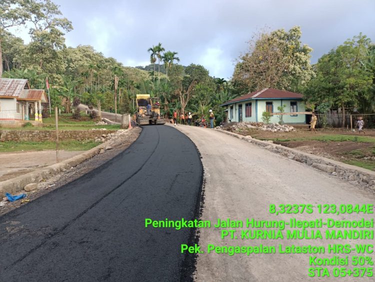 Proyek Hotmix Hurung–Ile Pati–Demon Dei Hampir Tuntas