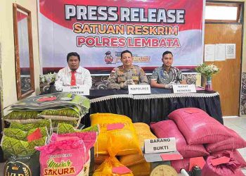 Reskrim Polres Lembata Bongkar Praktik Beras Oplosan dengan Merek Premium